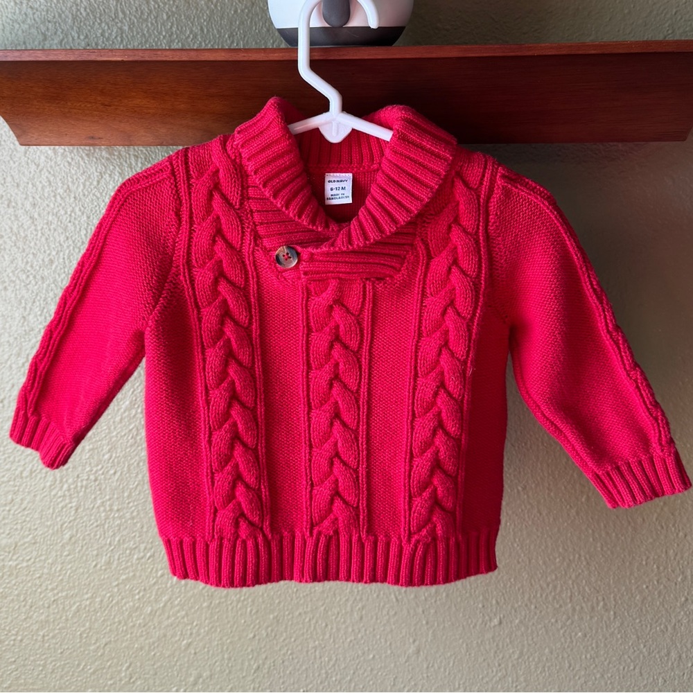 Old Navy Baby Cable-Knit Shawl-Collar Sweater